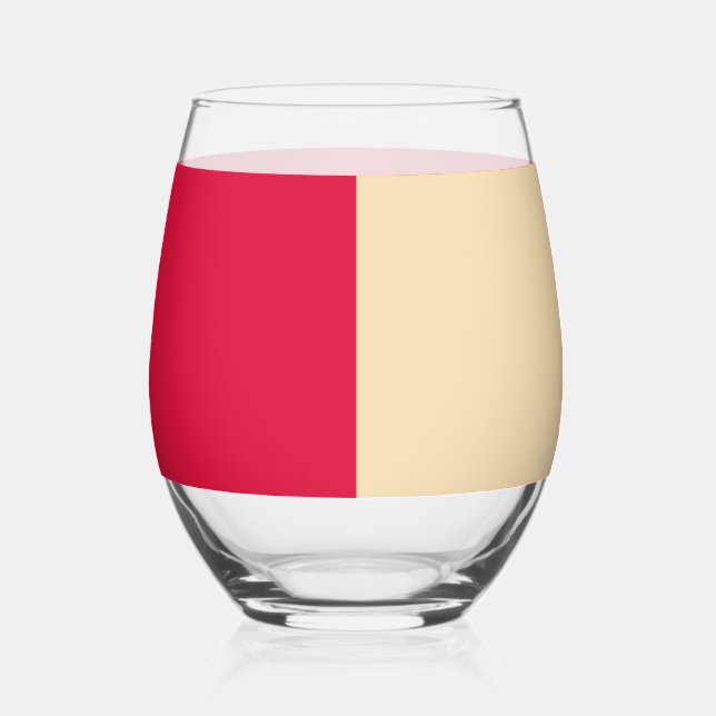 Crimson Red & Light Beige Glass – Customizable (Left)