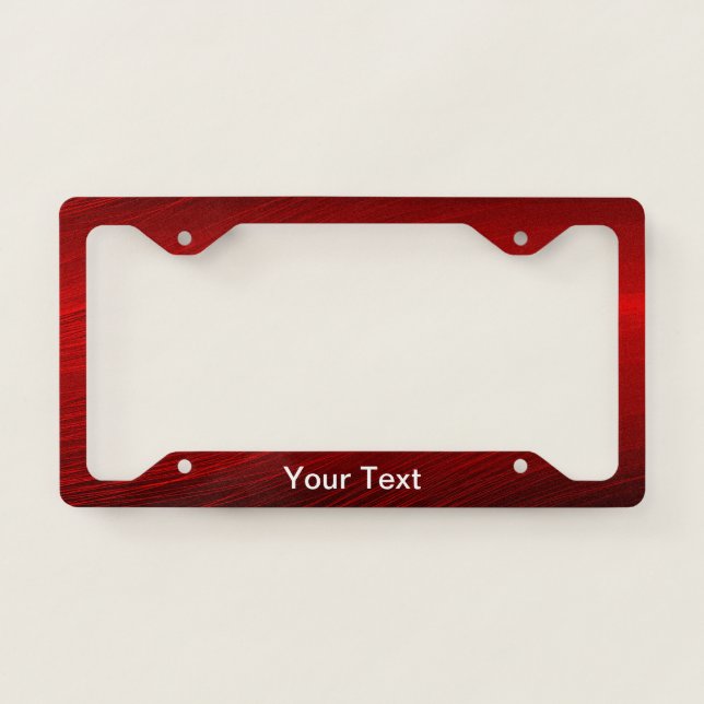 Crimson Red Metallic Graphic License Plate Frame (Front)