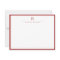 Crimson Red Modern Stationery Classic 