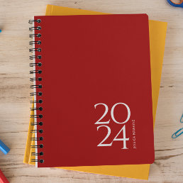 Crimson Red Personal 2024 Weekly Planner