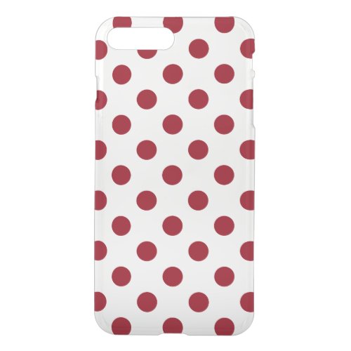 Crimson Red Polka Dots Circles iPhone 8 Plus7 Plus Case