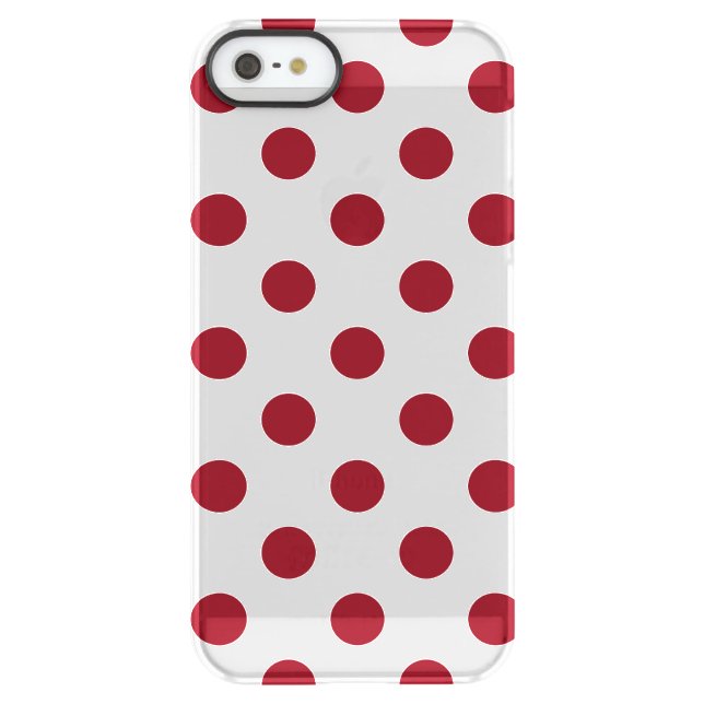 Crimson Red Polka Dots Circles Uncommon iPhone Case (Back)