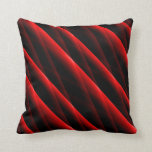 Crimson Red Quilted Stripes Modern Square Pillow