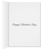Crimson Red Rose Valentine's Day greetings card (Inside (Right))