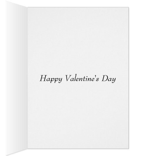 Crimson Red Rose Valentine's Day greetings card (Inside (Right))