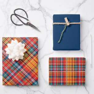 Crimson Red, Scarlet, Pumpkin Orange, Amber... Wrapping Paper Sheets