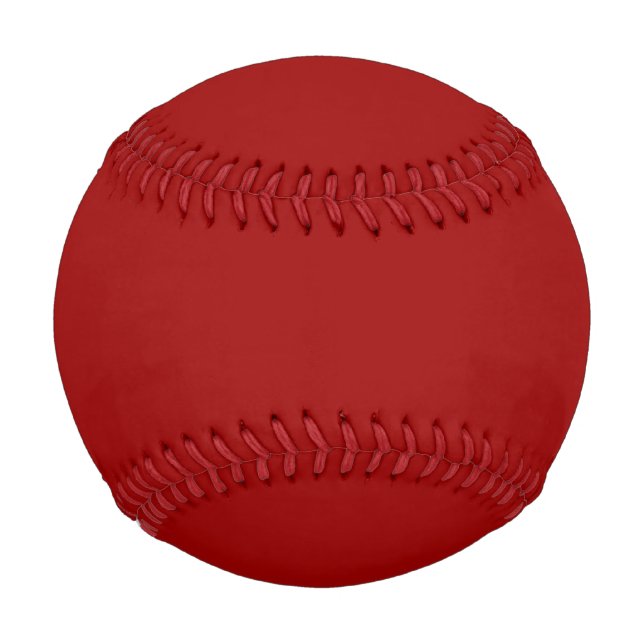 Crimson Red Solid Color Baseball (Front)