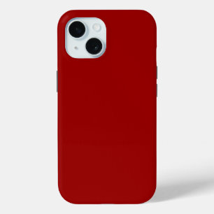 Crimson Red Solid Color iPhone 15 Case