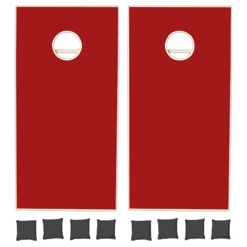 Crimson Red Solid Color  Classic  Elegant Cornhole Set