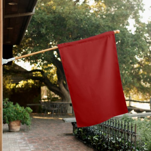 Crimson Red Solid Color  Classic  Elegant House Flag