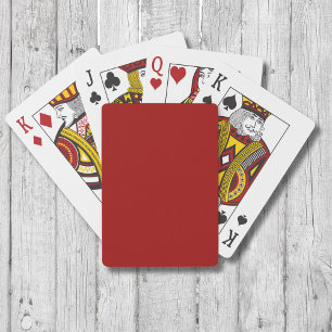 Crimson Red Solid Color Classic Elegant Poker Cards