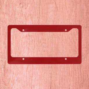 Crimson Red Solid Color License Plate Frame