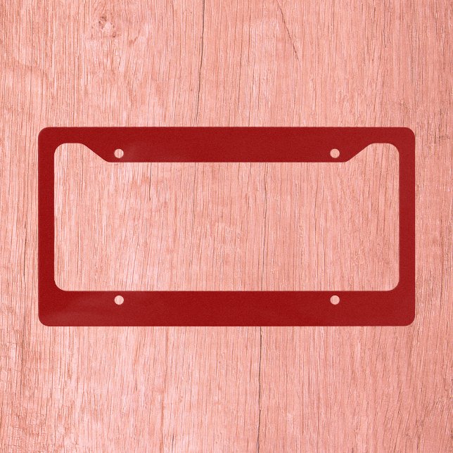 Crimson Red Solid Color License Plate Frame (Creator Uploaded)
