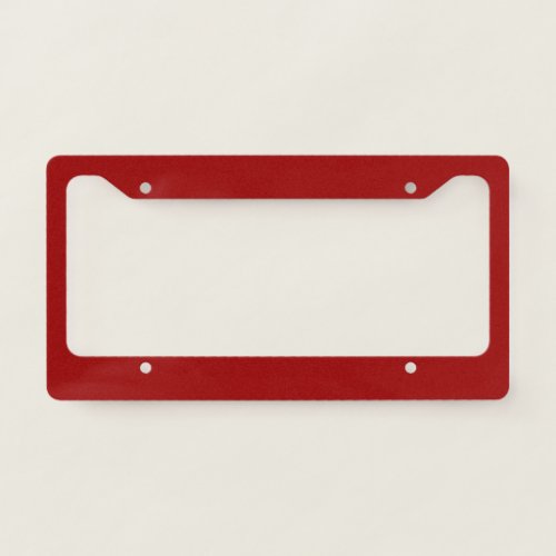 Crimson Red Solid Color License Plate Frame