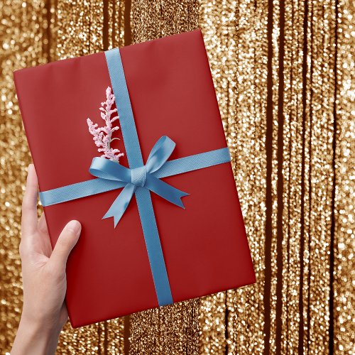 Crimson Red Solid Color Wrapping Paper