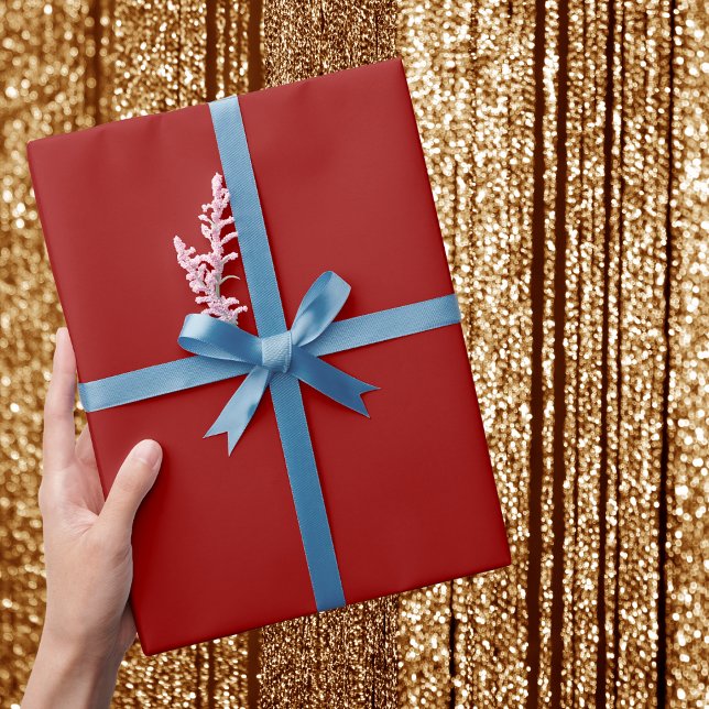 Crimson Red Solid Color Wrapping Paper (Creator Uploaded)