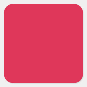 Crimson Red Square Sticker – Customizable