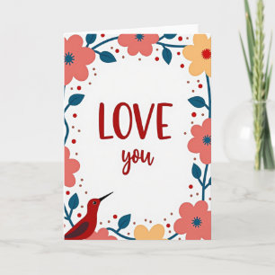 Crimson Romantic Love Card