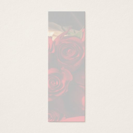 Customizable "Red Rose Bouquet" - Bookmark Business Card Templates