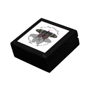 Crimson Rose Butterfly Shadow Monogram Gift Box