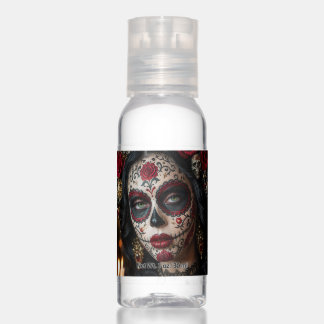Crimson Rose Calavera – Elegant Day of the Dead Hand Sanitizer
