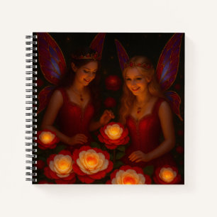 Crimson Rose Fairy Bold Dramatic Fantasy Notebook