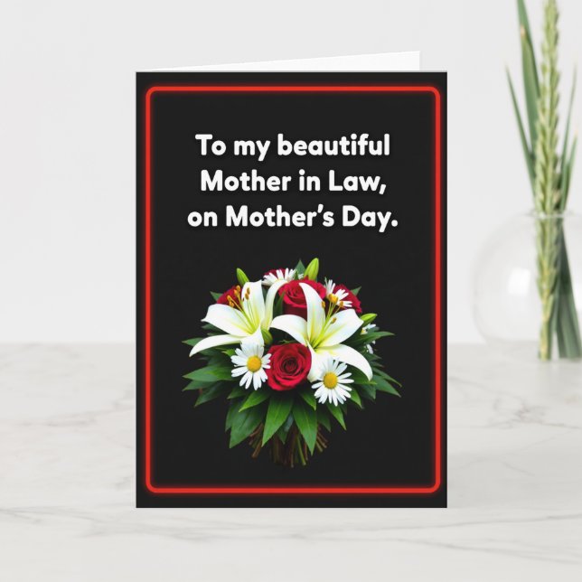 Crimson Rose Mothers Day Love Card (Front)