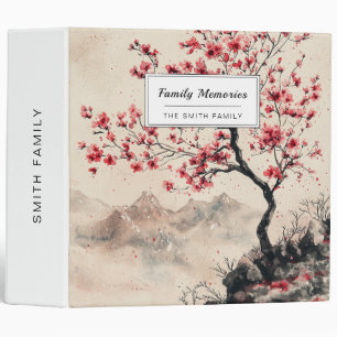 Crimson Sakura Mountain Serenity (1) 3 Ring Binder