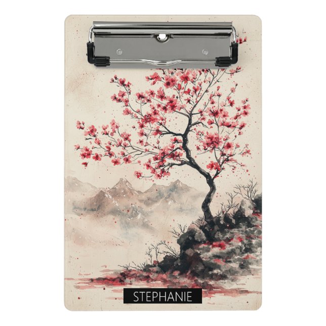 Crimson Sakura Mountain Serenity (1) Mini Clipboard (Front)