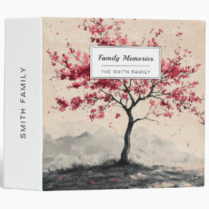 Crimson Sakura Mountain Serenity (2) 3 Ring Binder