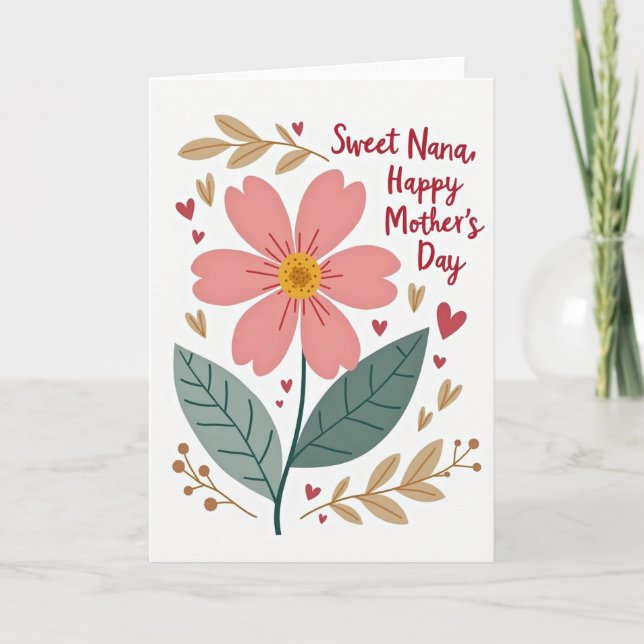 Crimson Script Day Card (Front)