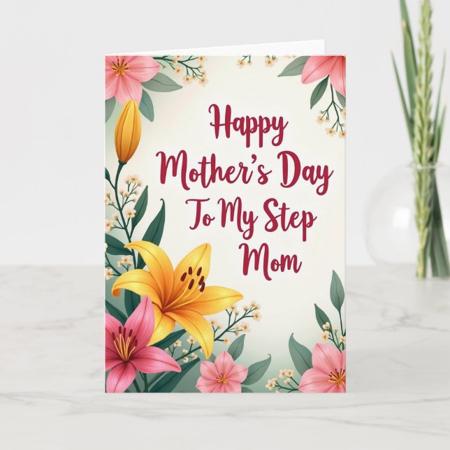 Crimson Script Step Mom Card (Front)