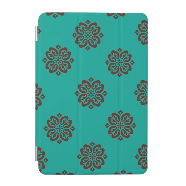 "Crimson Scrolls – Bold Elegance" iPad Mini Cover (Front)
