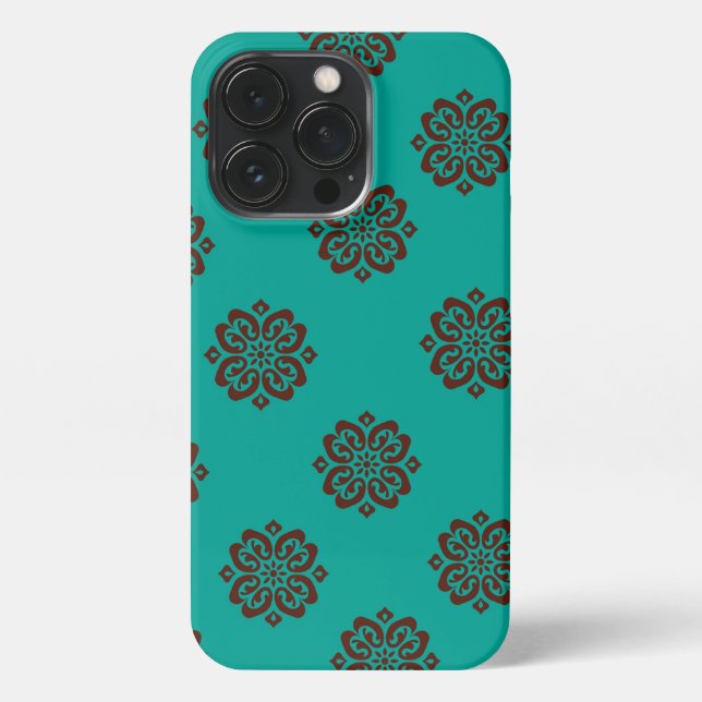 "Crimson Scrolls – Bold Elegance" iPhone Case (Back)