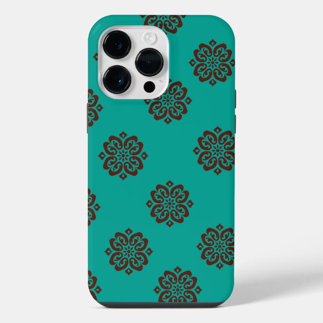 "Crimson Scrolls – Bold Elegance" iPhone Case (Back)