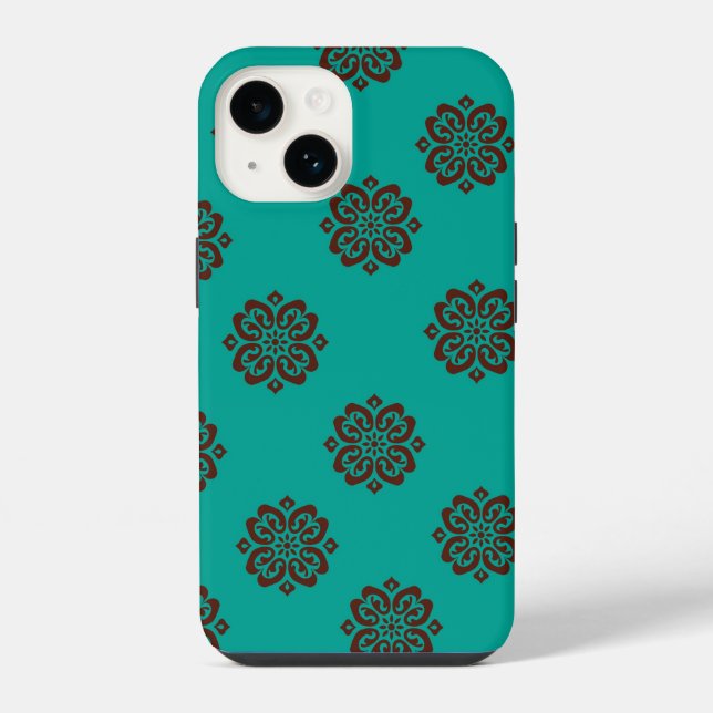 "Crimson Scrolls – Bold Elegance" iPhone Case (Back)