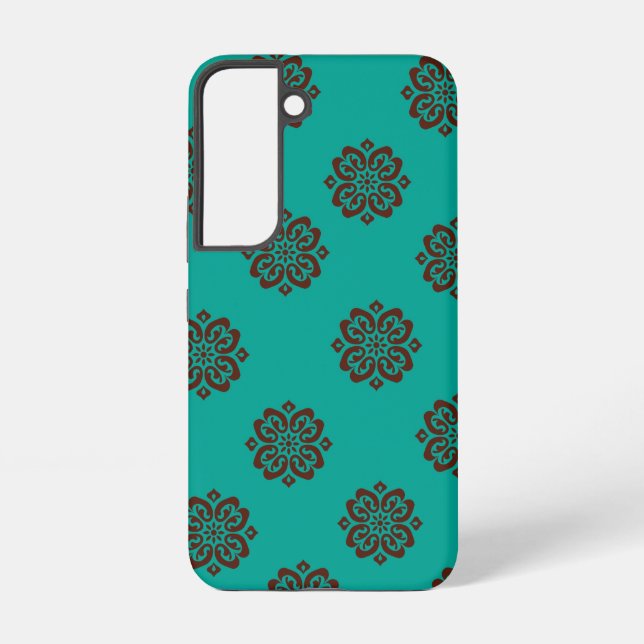 "Crimson Scrolls – Bold Elegance" Samsung Galaxy Case (Back)