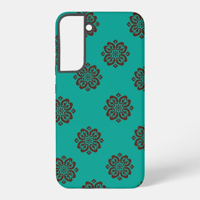 "Crimson Scrolls – Bold Elegance" Samsung Galaxy Case (Back)