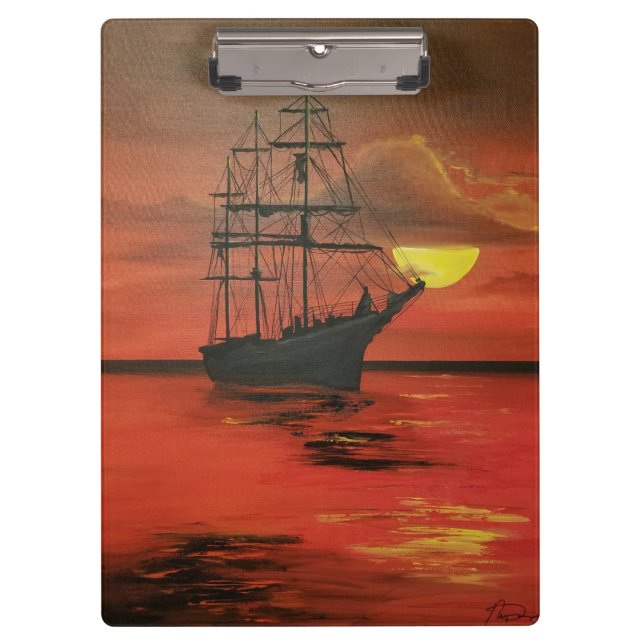 Crimson Seas Clipper Ship Clipboard (Front)