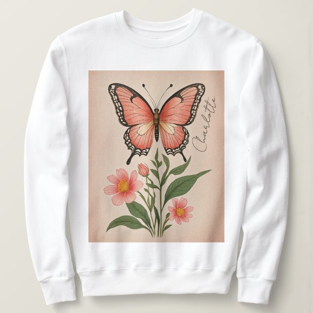 Crimson Serenade Personalized Sweatshirt (Design Front)
