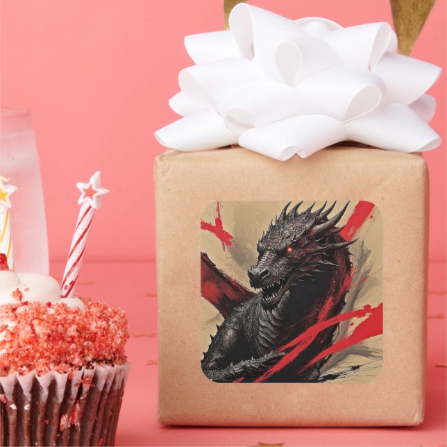 Crimson Shadow Dragon Sticker (Party)