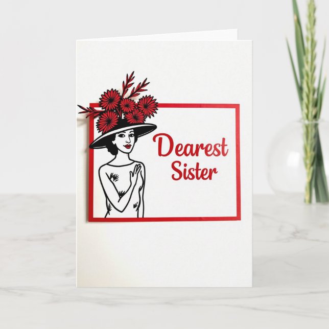 Crimson Silhouette Sister Card (Front)