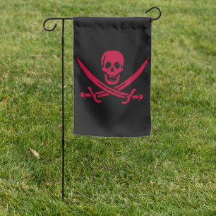 Crimson Skull & Swords Pirate flag of Calico Jack