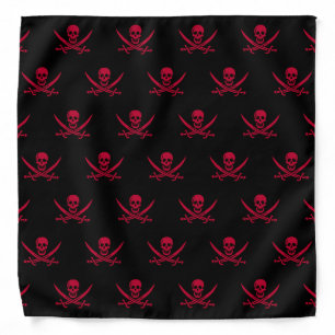 Crimson Skull & Swords Pirate flag of Calico Jack Bandana