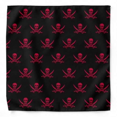 Crimson Skull  Swords Pirate flag of Calico Jack Bandana
