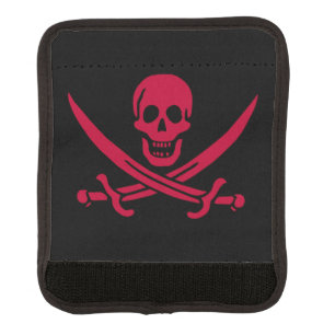 Crimson Skull & Swords Pirate flag of Calico Jack Luggage Handle Wrap