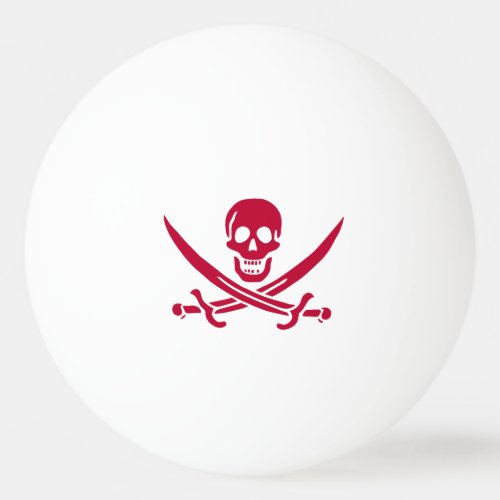 Crimson Skull  Swords Pirate flag of Calico Jack Ping Pong Ball