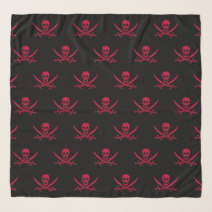 Crimson Skull & Swords Pirate flag of Calico Jack Scarf
