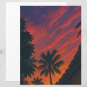 Crimson Sky & Cotton Candy Clouds — Dreamy (Front/Back)