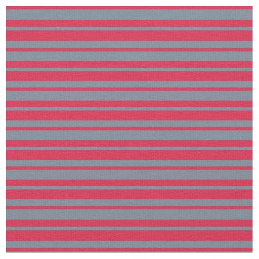 Crimson & Slate Gray Lines/Stripes Pattern Fabric
